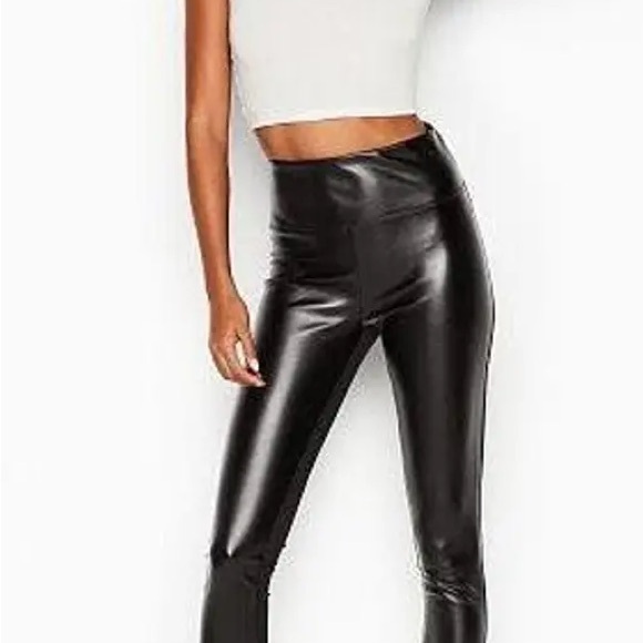 VS Victoria Sport faux leather front legging NWOT Sz L - Picture 4 of 5